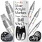 5 Acrylic Silver Paint Pen - Silver Marker Metallic Paint Pens for Fabric, Wood, Canvas, Leaf, Metal, Glass - Silver Paint Pen Fine Tip, Thin Point & Jumbo (1mm, 3mm, 6mm, 10mm, 15mm)
